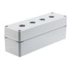 Pushbutton Enclosure, 4 Hole, 22.5, Polyester, Gray的图片